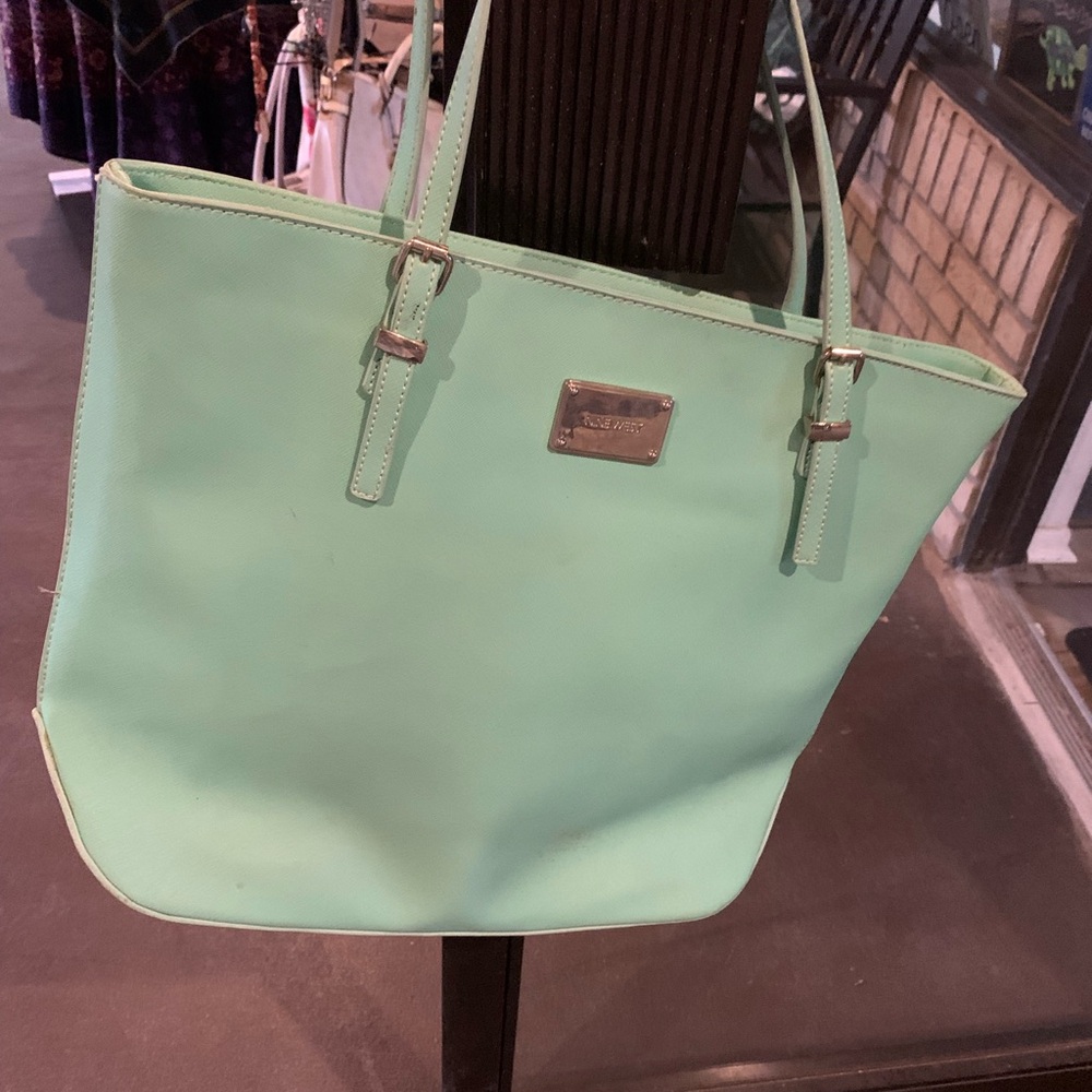 Nine West Mint Green Tote Bag